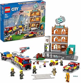 LEGO® City Fire Brigade Construction Kit; Multimodel game set with 2 Lego City TV figurines from 7 years old (766 pieces), model 60321.. DIAYTAR NIGERIA: Redefining e-commerce with affordable prices and reliable nationwide shipping.