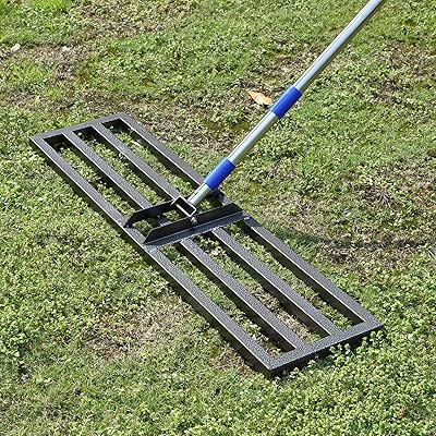Black grass leveling shovel, 72 "40" x 10 "stainless steel finish with flat handle coated with powder to level the terrace and the garden.. DIAYTAR NIGERIA: Your affordable marketplace with reliable 5-8 day shipping across Nigeria.