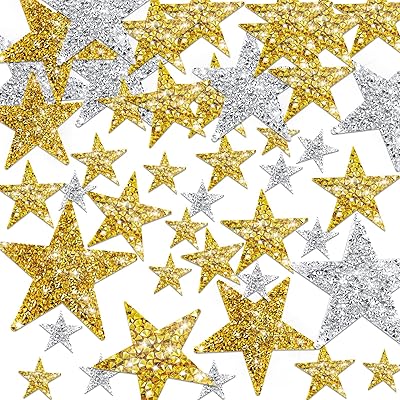 Star patches, 30 pieces of stickers stars in rhinestones, sparkling embroidered stars patches, decoration for clothes and jeans.. DIAYTAR NIGERIA: Where affordable online shopping meets reliable delivery across Nigeria.