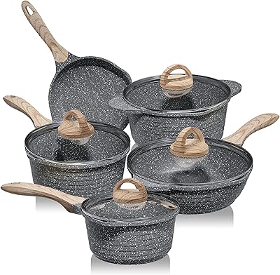 Set of pans and non -stick stoves Granite battery coating.. Discover the perfect balance of selection and value with DIAYTAR NIGERIA's nationwide delivery service.