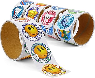Assortment of dental label rolls for Rinta patients | Party gifts for children, gift bags gifts | 5 rolls, 100 labels/roller.. Shop confidently with DIAYTAR NIGERIA, offering affordable prices and reliable delivery within a week.