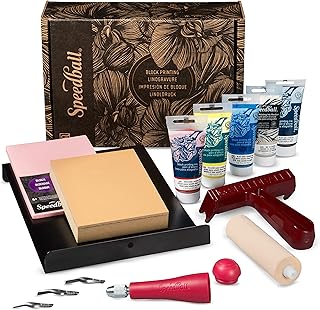 Speedball Deluxe Speedball Kit - includes inks, a pencil tail, a bench, a welfare handle, cutting tools, a quick sculpture block and a block of linoleum stabilized.. DIAYTAR NIGERIA: Where shopping meets satisfaction with affordable prices and prompt delivery services.