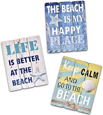 3 beach wall decorations, rustic bathroom panels, coastal theme, bedroom, nautical theme, happy star accessories, hanging wooden shells, artistic life gifts.. DIAYTAR NIGERIA brings the joy of affordable shopping to your fingertips with delivery in less than 8 days.
