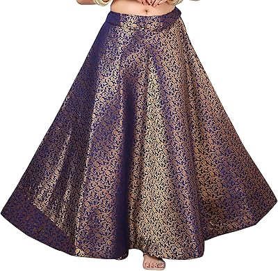Benaras embroidered skirt for woman from Shringar Studio.. DIAYTAR NIGERIA: Your trusted e-commerce partner with extensive product choices and affordable delivery.