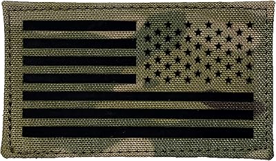 American Flag Infrared in Multi -Tecam - Tactical moral patch with support hook - 2x3.5 inches (inverted).. DIAYTAR NIGERIA: Where shopping dreams come true with budget-friendly prices and nationwide shipping.