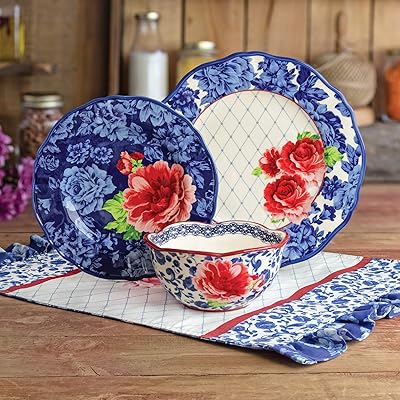 Floral Heritage Table Service 12 Pieces-Includes flat plates, salad plates and salad bowls, durable porcelain, goes in the dishwasher and in the microwave.. DIAYTAR NIGERIA delivers affordability and convenience with every purchase, shipped within the week.