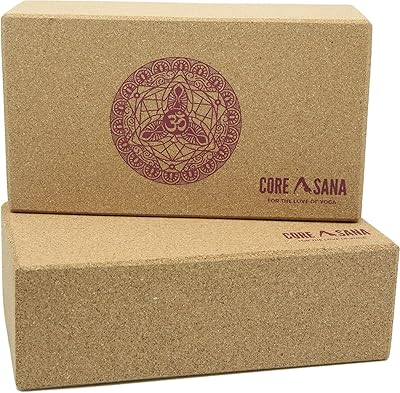 Core Asana cork yoga block, lot of 2 | High density non -slip yoga block for support, poses, exercises | Hand support in mandala printed mandala superior.. Navigate through thousands of products at pocket-friendly prices with DIAYTAR NIGERIA's easy-to-use platform.