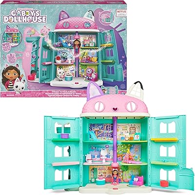 Gabby doll house, perfect doll house with 2 figurines, 8 furniture, 3 accessories, 2 connections and sounds, children's toys from 3 years old.. Experience shopping freedom with DIAYTAR NIGERIA's comprehensive marketplace delivered within 8 days.