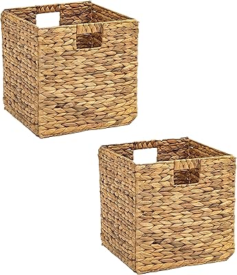 Foldable storage basket with wire frame by brand innovations (lot of 2).. DIAYTAR NIGERIA: Where affordable online shopping meets reliable delivery across Nigeria.