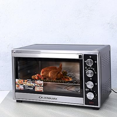 Olsenmark electric oven with roasting oven 45 L 2000 W 100-250.. Shop from anywhere in Nigeria and receive your DIAYTAR purchases at affordable prices within a week.