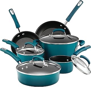 Set of Rachel Brites pans and stoves, 10 rooms, navy blue.. Experience satisfaction guaranteed with DIAYTAR NIGERIA's comprehensive platform and quick delivery.