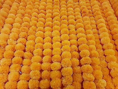 Artisanal decoration 5 -piece garlands kit of light orange artificial worries 5 feet length for party, Indian wedding, interior decoration, photo accessory, diwali festival.. Experience hassle-free shopping with DIAYTAR NIGERIA's user-friendly platform and prompt delivery service.
