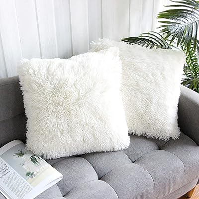 Yuhome Luxury Decorative Decorative Cushion In Faux Fur Ultra Sweet Velvet True Color For Sofa and 2 -room bed 18 x 18 inch 45 x 45 cm real white.. Experience shopping without limits at DIAYTAR NIGERIA, where affordability meets convenience in just days.