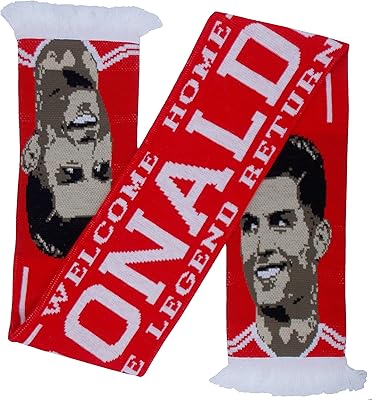 Cristiano Ronaldo Home United Cristiano supporters scarf, red, white, black, one size.. DIAYTAR NIGERIA makes every shopping desire a reality with affordable prices and delivery in 5-8 days.