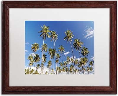 Coconut Grove De Pierre Leclerc, matt white, wooden frame, 16 x 20 inches.. DIAYTAR NIGERIA: Where shopping is affordable, selection is vast, and delivery is always reliable.