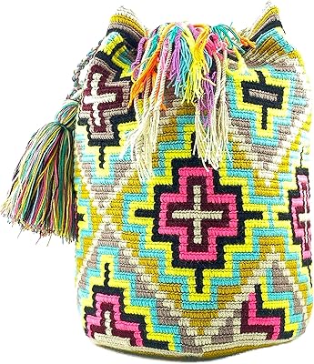 Colombian handbag, handmade from 100% original Colombian cotton from Mochila Wayu. (embroidered), Almazo, L.. Experience the power of choice with DIAYTAR NIGERIA's extensive catalog delivered within the week.