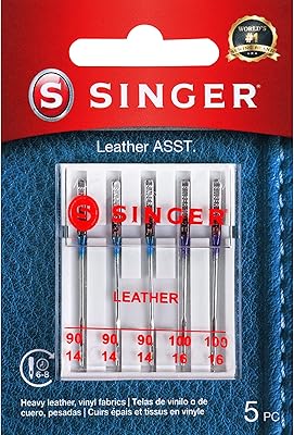 Singer leather sewing machine, size 90/14, 100/16 - 5 pieces.. Your complete shopping solution, DIAYTAR NIGERIA offers extensive choice with competitive prices and delivery.