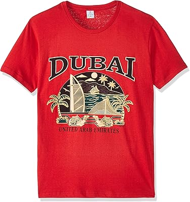 T-shirt Dubai D115 Dubai for men, red, red.. Shop the smart way with DIAYTAR Nigeria — fast delivery, affordable everything.