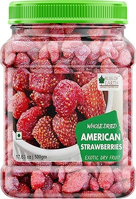 Bliss of Earth's whole American strawberries, 500 grams, healthy and delicious dried fruits.. Browse endless categories on DIAYTAR Nigeria — your items delivered in just days.