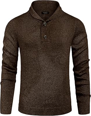 Tricoted tricted sweater with long sleeves and men's shawl collar.. DIAYTAR NIGERIA: The marketplace that brings affordable products to every Nigerian home in under 8 days.