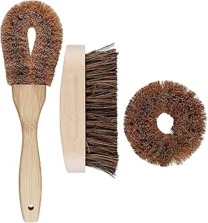 Set of ecological scouring brushes in Coconut Natural Elements, 3 Pieces, Presentation Box.. Shop with intention at DIAYTAR NIGERIA, offering thousands of products delivered nationwide in days.