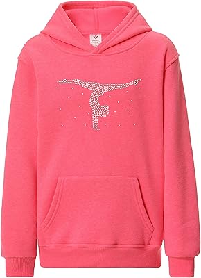 Hooded sweatshirt decorated with crystals with pear tree for girls, gymnastics and dance costume for Christmas children - Dancing Girl.. From fashion trends to home essentials — find it on DIAYTAR Nigeria.