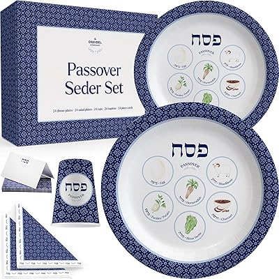 Seder Placs Design Festival Set of Passover Paper - Plates, Cups and towels of 9 \ "and 7 \" - Set of 48 pieces, for 12 people.. Transform your online shopping experience with DIAYTAR NIGERIA's affordable and diverse marketplace.