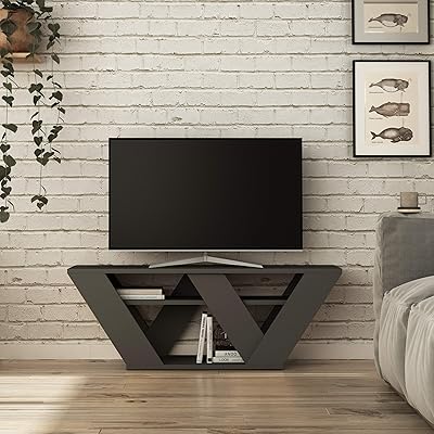 Beprala Decorati TV cabinet, table, suitable for TV screen up to 50 inches, depth 30 x width 110 x height 40 cm (gray).. Your one-click solution to affordable shopping, DIAYTAR NIGERIA delivers quality products nationwide.