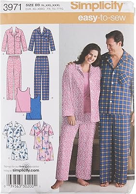 Simplicity 3971 Unisexes for adults BB night clothes.. Shop efficiently with DIAYTAR NIGERIA, offering thousands of products at unbeatable prices delivered promptly.