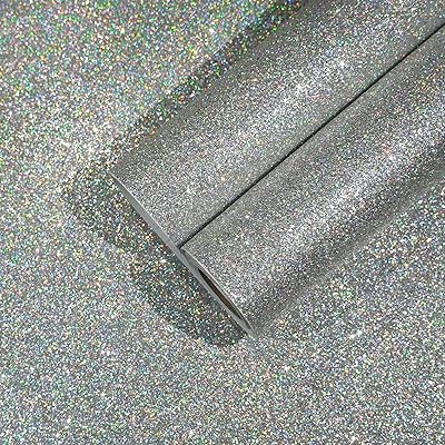 Holographic wallpaper with silver glitter stick and take off for walls.. DIAYTAR NIGERIA connects you with what you need at prices you'll love, delivered within 8 days.