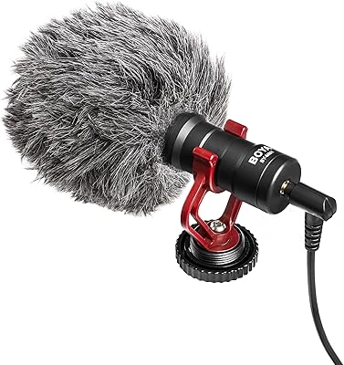 Universal Boya Universal Cardioid Canon Microphone for Smartphone and PC with MM1 phone clip, black antichoc support.. DIAYTAR NIGERIA connects your desires with reality through our affordable e-commerce platform and quick delivery.