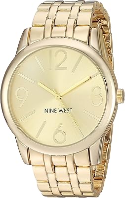 Nine west watch with golden bracelet and sunburst indices.. DIAYTAR NIGERIA brings the market to your fingertips with affordable prices and swift delivery services.