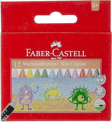 FABER-CASTELL F120043 Set of colorful wax pencils with round tip, 75 mm waist, 12 assorted colors.. DIAYTAR Nigeria brings you closer to everything you need — fast delivery, low costs, and variety.