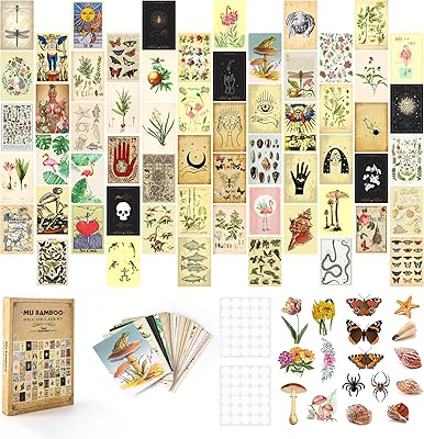 Set of vintage wall stickers with aesthetic images.. No stress, just speed — DIAYTAR Nigeria ships in days.