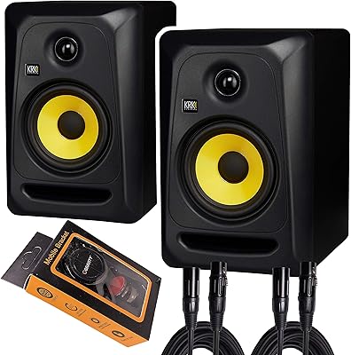 Professional studio instructor KRK Classic 5 5 inch Double amplifier (2 speakers) Pair of XLR cable + Mobile Support in graphite, Black M.. Shop with purpose at DIAYTAR NIGERIA, where diverse selection meets budget-friendly nationwide delivery.