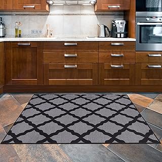 Contemporary Moroccan Design Carpets from the Ottomanson AutoHome collection in modern colors, non -slip (no fall), Elastic mesh support.. DIAYTAR NIGERIA: Where every purchase is affordable and delivery is always within a week.