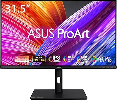 Professional screen ASS PRO ART PA328QV - 31.5 inch, IPS, WQHD (2560 x 1440), 100 % SRGB, 100 % rec. 709, ΔE <2, Kalman certified, comfortable.. Your digital shopping companion, DIAYTAR NIGERIA offers exceptional value with delivery in less than 8 days.