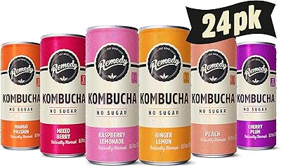 Biological drink with Kombucha Remedy - Succo -free, keto, vegan and gluten -free tea - sparkling drinking of long -term live culture - pack of 6 varieties of flavors - cans of 8.5 fl oz, pack of 24.. Shop for less and receive more with DIAYTAR NIGERIA's expansive e-commerce platform and nationwide delivery.