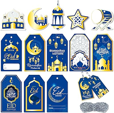 Wateink 137 Pieces Ramadan Gift Labels Hanging Eid Mubarak paper with string.. DIAYTAR NIGERIA: Your gateway to affordable online retail with reliable delivery within the week.