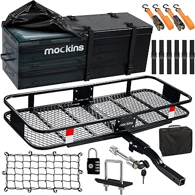 Foldable Steel Mokins 60x20x6 steel luggards | capacity of 500 lb | trailer luggage racks and waterproof freight bag 16CU | cargo trailer.. DIAYTAR NIGERIA: Connecting Nigerians with their needs through our affordable and diverse marketplace.