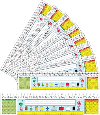 Carson Dellosa 36 Pieces Nominative Plates Traditional Cursives for Office, Nominative Plates de Room De Class with alphabet and digital strips for office, shapes and digital board, nominal office cards for classroom.. Discover the perfect shopping experience with DIAYTAR NIGERIA's vast selection and prompt delivery service.