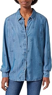 Mustang Emma Denim Aop blouse for women.. DIAYTAR NIGERIA: Bringing the marketplace to every Nigerian with affordable prices and quick delivery.