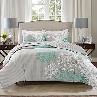 Comfort Spaces Enya 3-room bed set with floral print bed, Gray Aqua, CS14-0064.. Shop smarter with Nigeria's premier e-commerce platform, featuring affordable products delivered nationwide.