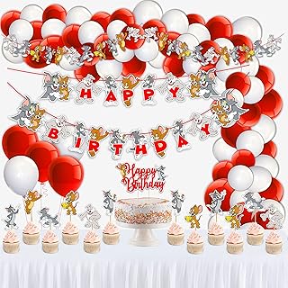 Seyal® birthday party decorations - Birthday party supplies on the theme of Tom and Jerry.. DIAYTAR Nigeria: Where affordability meets fast and reliable e-commerce service.