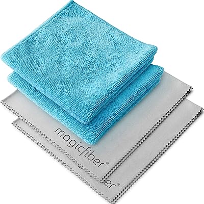 Reusable cleaning rags in Magicfiber microfiber (package of 4, 13 x 13) Cleaning in ultra-soft microfiber and absorbents, microfiber cloth for glasses, dusting, windows, electronic devices, cars, televisions and more!.. Your shopping needs fulfilled through DIAYTAR NIGERIA's extensive selection and nationwide delivery.