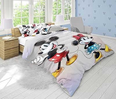 Double Disney Mickey and Minnie Mouse Double Bed Bedroom - Ultra Soft and Decoloring Resistant - Includes a reversible duvet and pillowcase - Celebrate Disney's 100th anniversary in style.. Shop local, shop fast — DIAYTAR Nigeria delivers across the country.