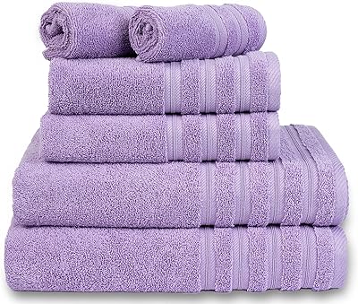 Set of luxury Hôtelière luxury 600 g/m2, 100 % original Turkish cotton, 2 bath towels, 2 hand towels, 2 facial towels, super soft and absorbent-(purple, 6 towels).. Your trusted marketplace, DIAYTAR NIGERIA offers extensive variety with delivery within 8 days.
