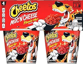 Hot cups cheetos mac'n flamin cheese (package of 4).. DIAYTAR NIGERIA: Your trusted partner for affordable online shopping with reliable delivery timeframes.