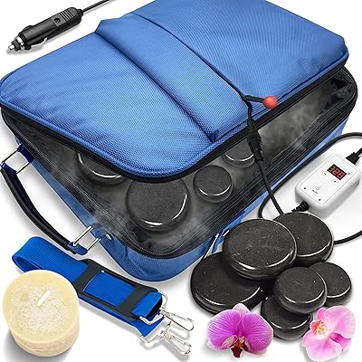 Portable massage lighter kit - Masseur and electric heating for SPA with 6 large rooms and 6 round shape massage stones, digital heating control box.. No delays, no drama — just fast, affordable shopping with DIAYTAR Nigeria.