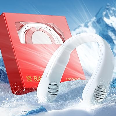 Ranvoo [4x Portable and comfortable portable neck fan, 10 p.m. Rechargeable hands without blade type-C 4000mAh Personal portable coolant for outdoor travel women children-white pearl.. From essentials to electronics, DIAYTAR Nigeria ships your order in no time.